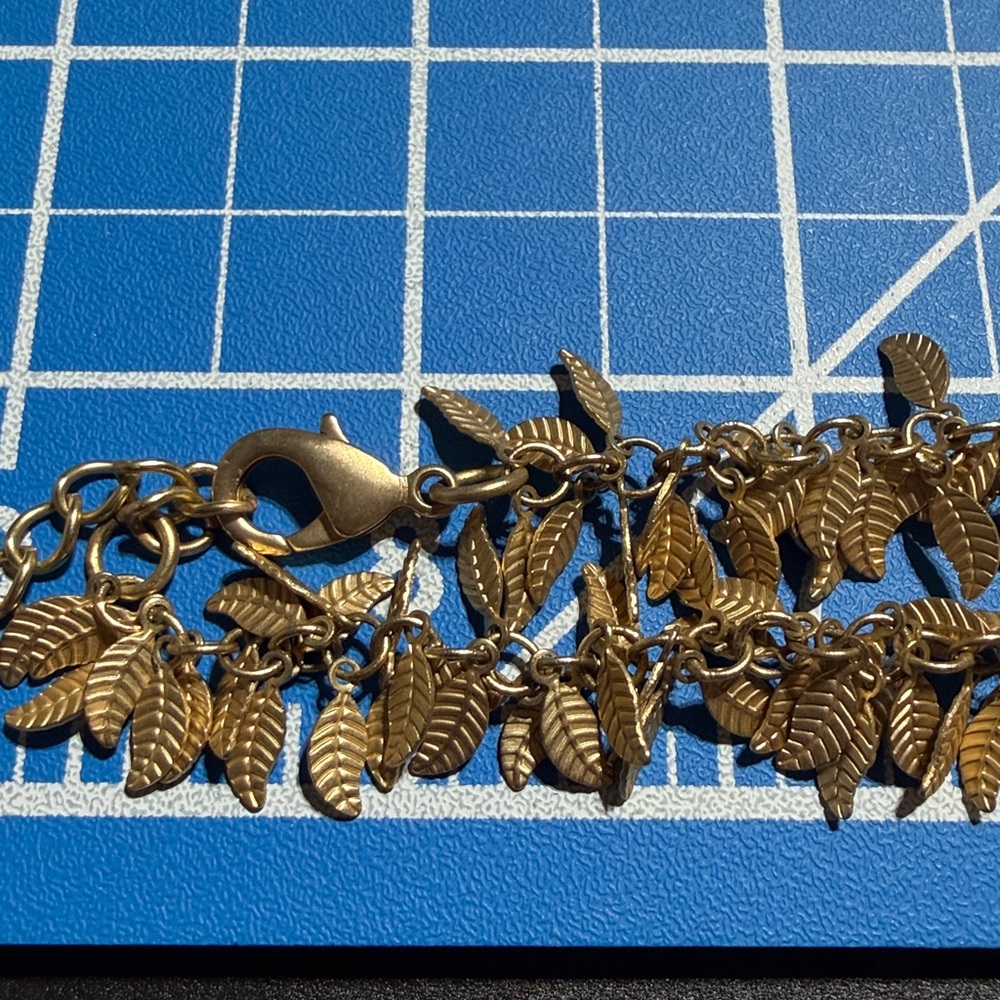Stephanie Wolf Gold Leaf Multi-Strand Women's Necklace - Picture 5 of 6